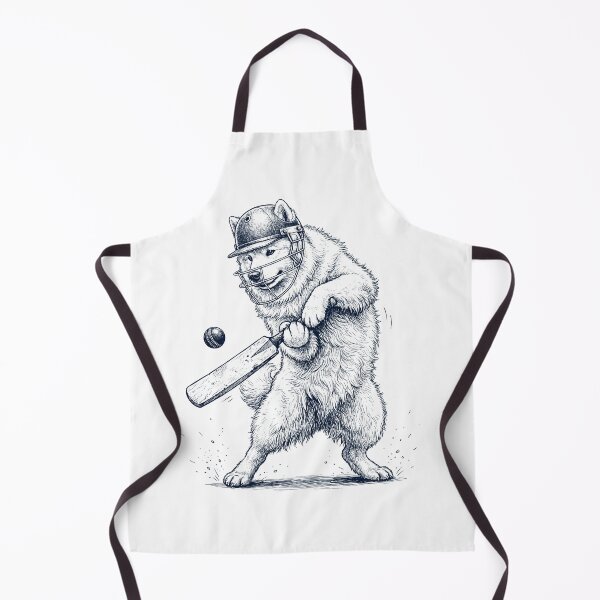 Item preview, Vintage Samoyed Playing Cricket Player Dog Lover designed and sold by DoodleTortle.