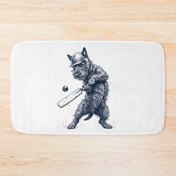 Item preview, Vintage Scottish Terrier Playing Cricket Player Dog Lover designed and sold by DoodleTortle.