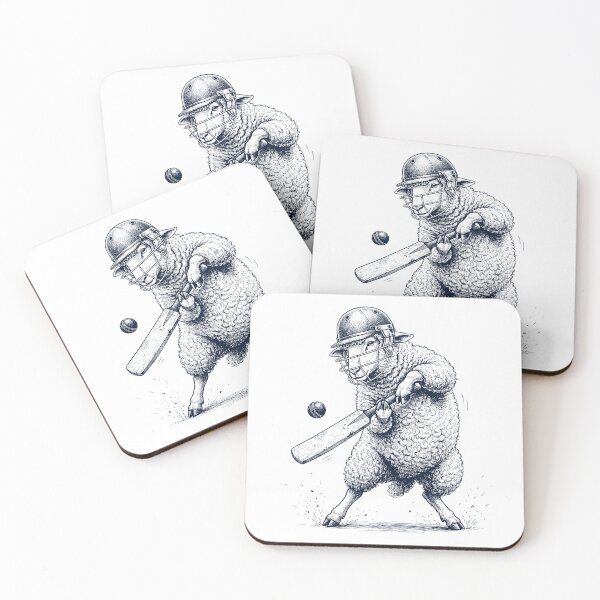 Item preview, Vintage Sheep Playing Cricket Player Animal Lover designed and sold by DoodleTortle.