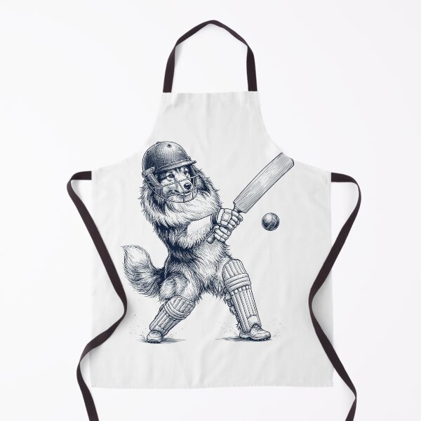 Item preview, Vintage Shetland Sheepdog Playing Cricket Player Dog Lover designed and sold by DoodleTortle.