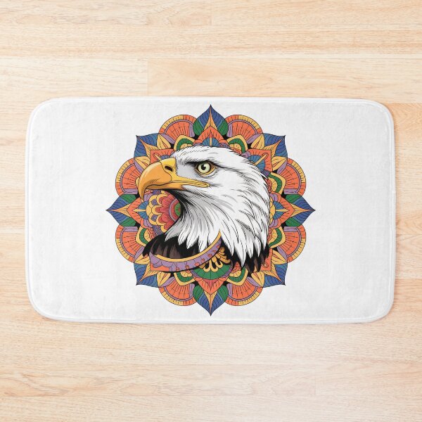 Item preview, Bald Eagle Mandala Colorful Wildlife Patriotic Boho Animal Art Design designed and sold by ArcticFoxStudio.