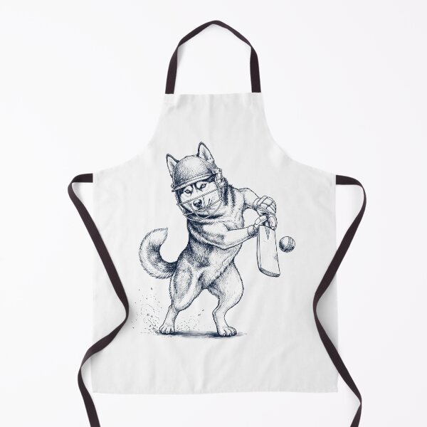 Item preview, Vintage Siberian Husky Playing Cricket Player Dog Lover designed and sold by DoodleTortle.
