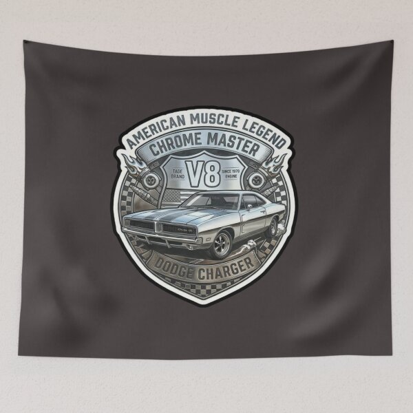 Item preview, Luxury Muscle Car Chrome Master V8 Sticker designed and sold by K-Vibe Design Studio.