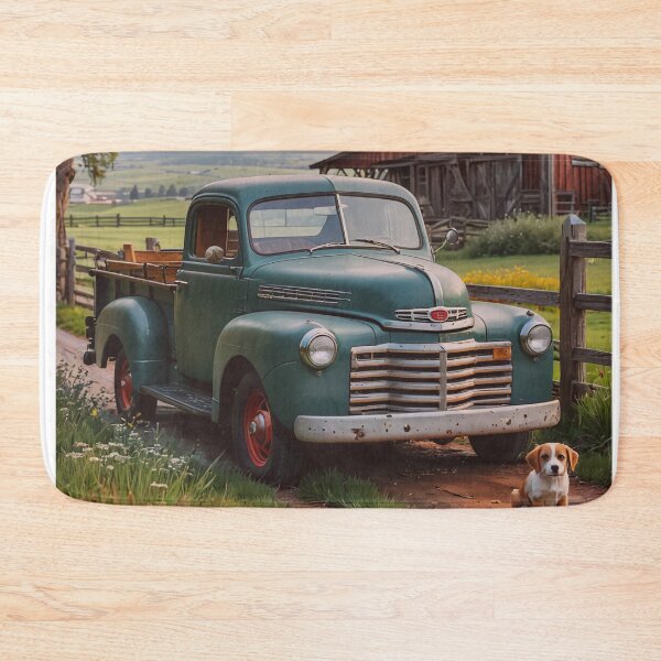 Item preview, Vintage Farm Truck and Puppy Country Wall Art designed and sold by BeautifulVirtues.