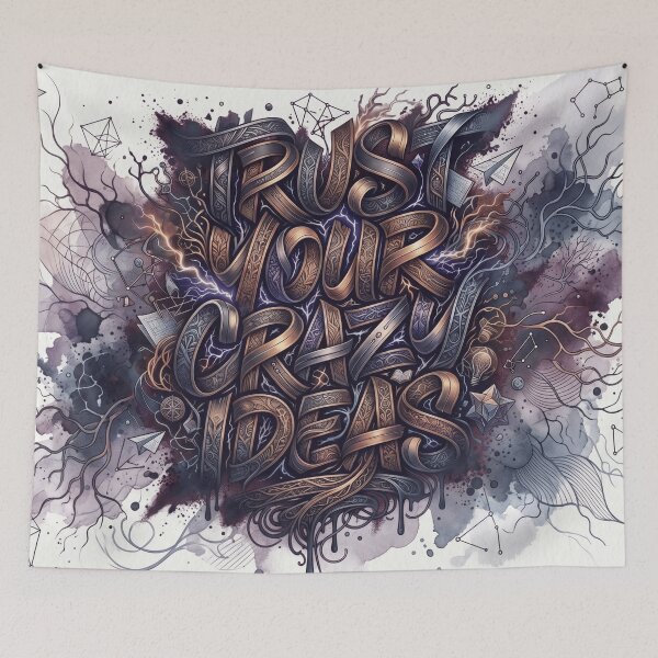Item preview, Minimalist Ink Spray: Trust Your Crazy Ideas designed and sold by MarCinu Art.