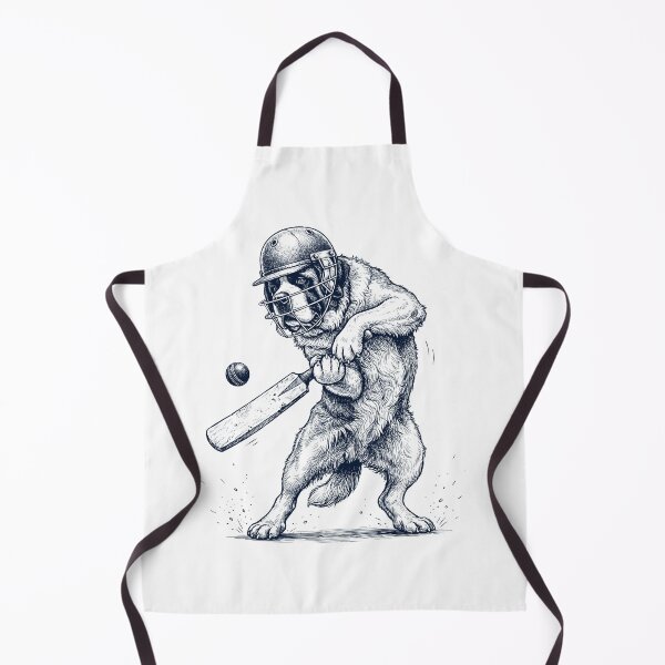 Item preview, Vintage Saint Bernard Playing Cricket Player Dog Lover designed and sold by DoodleTortle.