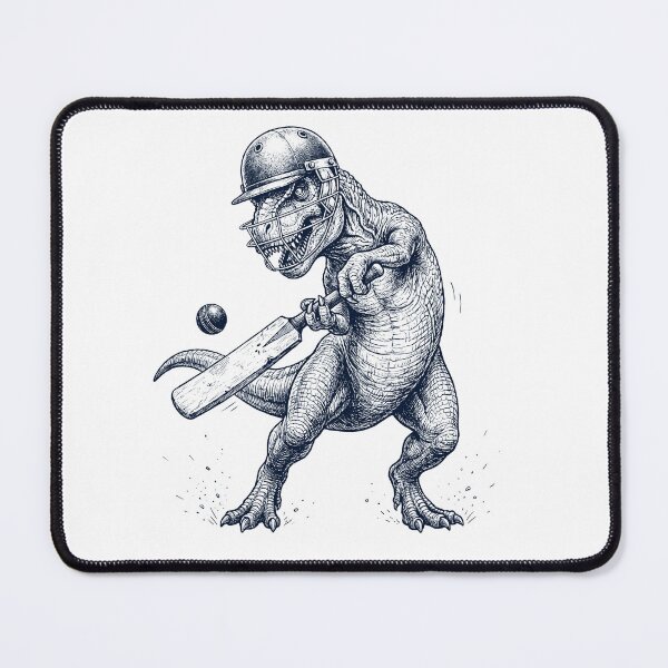Item preview, Vintage T Rex Dinosaur Playing Cricket Player Animal Lover designed and sold by DoodleTortle.
