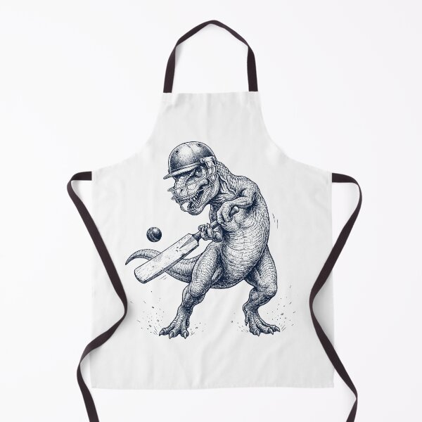 Item preview, Vintage T Rex Dinosaur Playing Cricket Player Animal Lover designed and sold by DoodleTortle.
