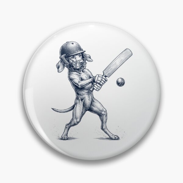 Item preview, Vintage Vizsla Playing Cricket Player Dog Lover designed and sold by DoodleTortle.