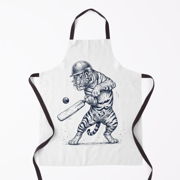Item preview, Vintage Tiger Playing Cricket Player Animal Lover designed and sold by DoodleTortle.