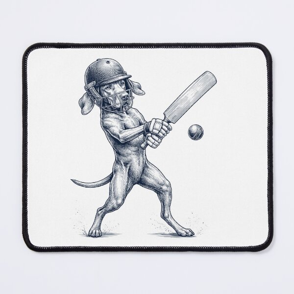 Item preview, Vintage Vizsla Playing Cricket Player Dog Lover designed and sold by DoodleTortle.