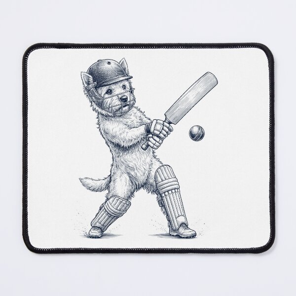 Item preview, Vintage West Highland White Terrier Playing Cricket Player Dog Lover designed and sold by DoodleTortle.
