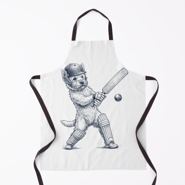 Item preview, Vintage West Highland White Terrier Playing Cricket Player Dog Lover designed and sold by DoodleTortle.