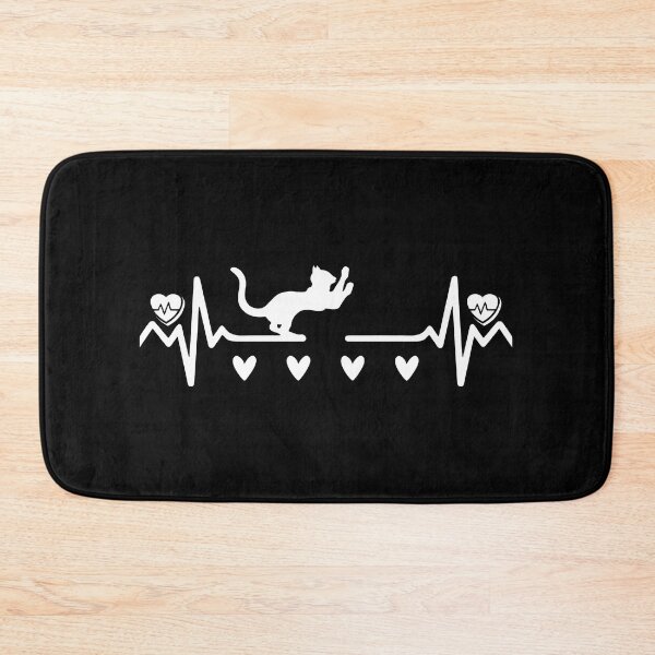 Item preview, Cat Heartbeat EKG Pounce Love Design designed and sold by OlyvieArt.