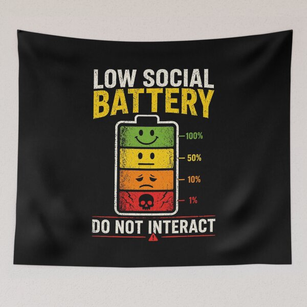 Item preview, Social Battery Meter – Do Not Interact Funny Introvert Design designed and sold by IdentityThread.