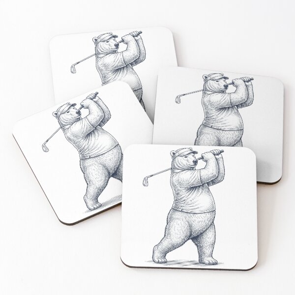 Item preview, Vintage Polar Bear Playing Golf Golfer Animal Lover designed and sold by TerryConnells.