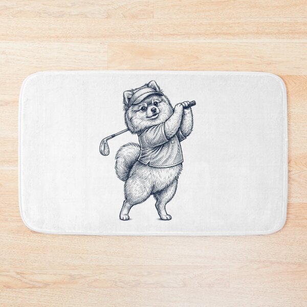 Item preview, Vintage Pomeranian Playing Golf Golfer Dog Lover designed and sold by TerryConnells.
