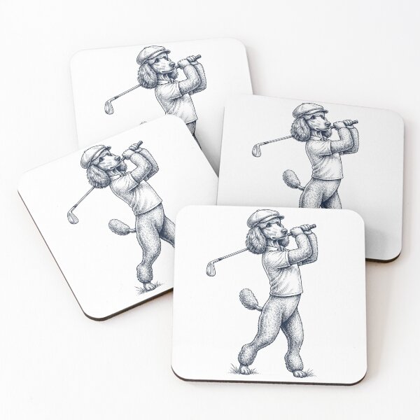 Item preview, Vintage Poodle Playing Golf Golfer Dog Lover designed and sold by TerryConnells.