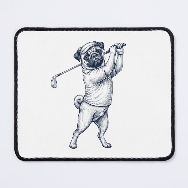 Item preview, Vintage Pug Playing Golf Golfer Dog Lover designed and sold by TerryConnells.