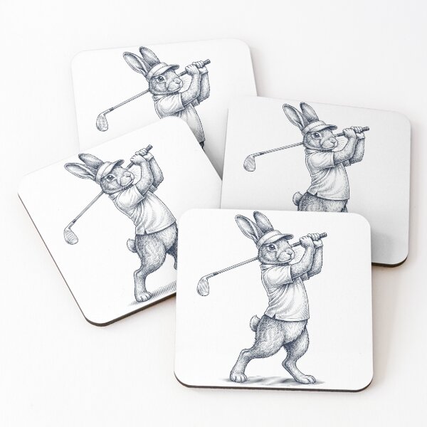 Item preview, Vintage Rabbit Playing Golf Golfer Animal Lover designed and sold by TerryConnells.