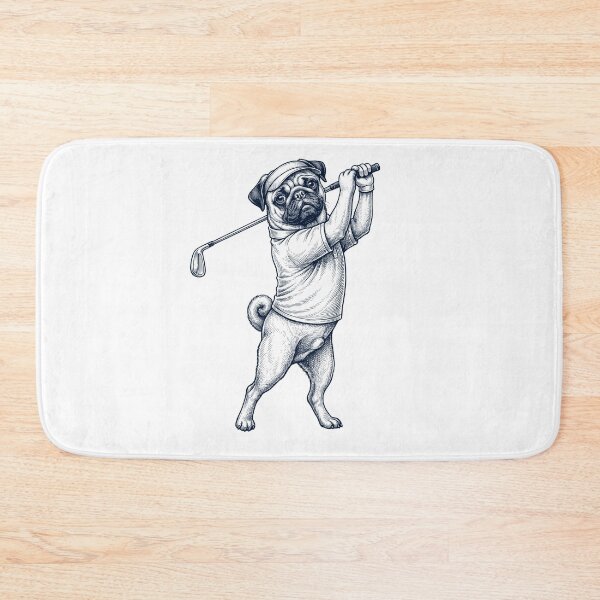 Item preview, Vintage Pug Playing Golf Golfer Dog Lover designed and sold by TerryConnells.