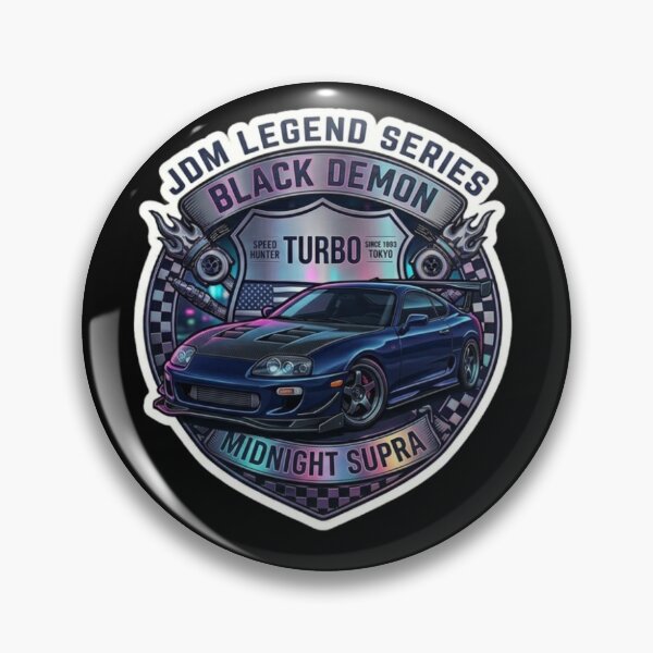 Item preview, JDM Legend Midnight Supra Neon Turbo Sticker designed and sold by K-Vibe Design Studio.