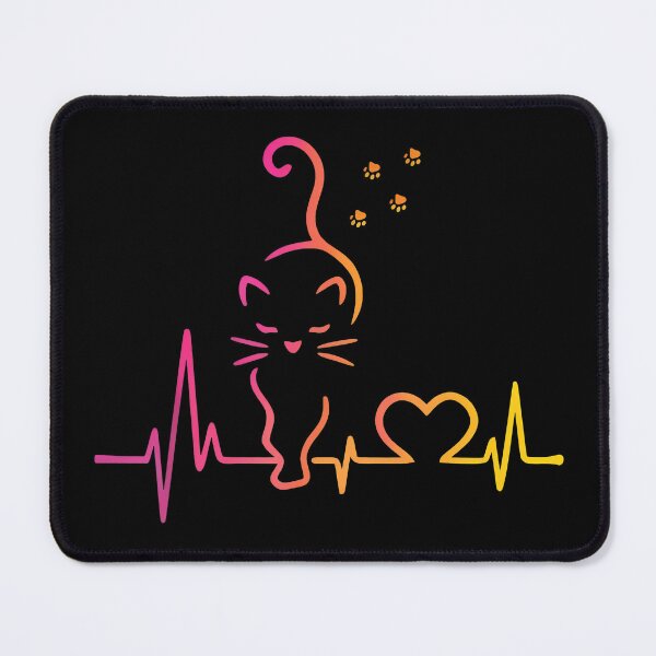 Artikelvorschau, Herzschlag der Katze, EKG, Puls, Gradient, Liebe entworfen und verkauft von OlyvieArt.