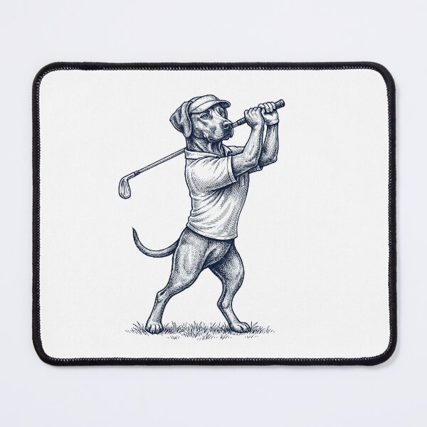 Item preview, Vintage Rhodesian Ridgeback Playing Golf Golfer Dog Lover designed and sold by TerryConnells.