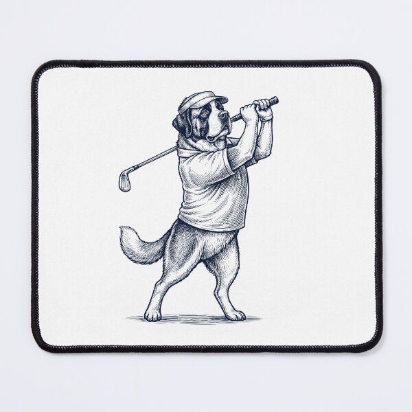 Item preview, Vintage Saint Bernard Playing Golf Golfer Dog Lover designed and sold by TerryConnells.