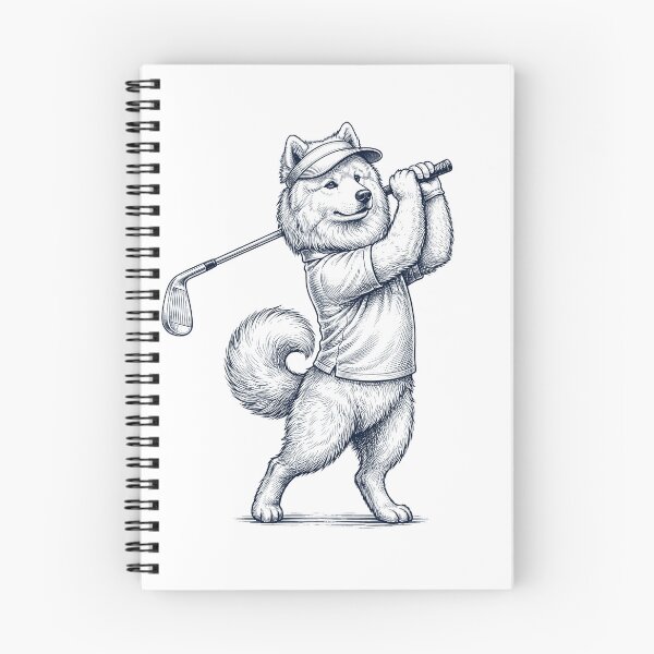 Item preview, Vintage Samoyed Playing Golf Golfer Dog Lover designed and sold by TerryConnells.
