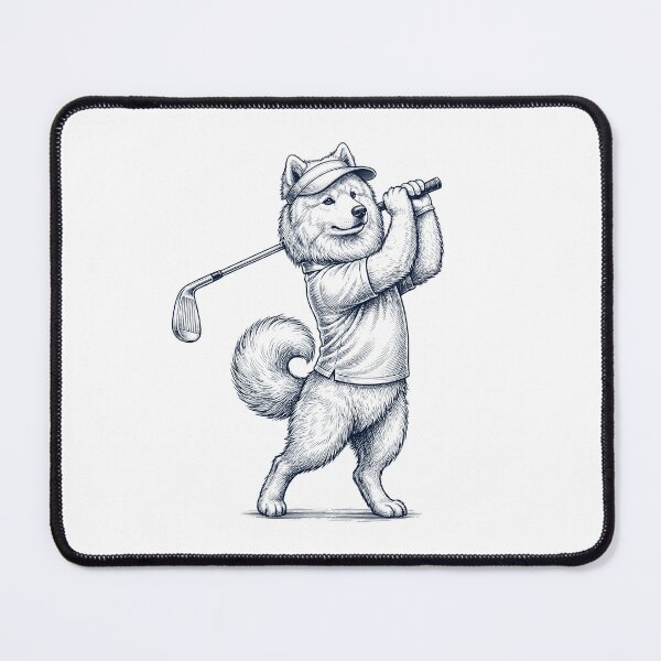 Item preview, Vintage Samoyed Playing Golf Golfer Dog Lover designed and sold by TerryConnells.