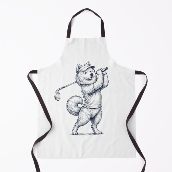 Item preview, Vintage Samoyed Playing Golf Golfer Dog Lover designed and sold by TerryConnells.