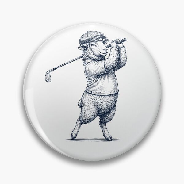 Item preview, Vintage Sheep Playing Golf Golfer Animal Lover designed and sold by TerryConnells.