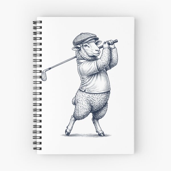 Item preview, Vintage Sheep Playing Golf Golfer Animal Lover designed and sold by TerryConnells.