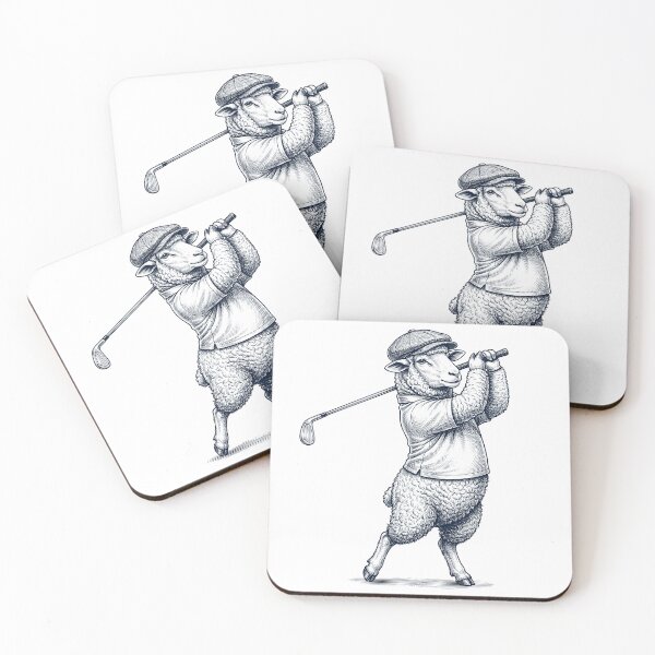 Item preview, Vintage Sheep Playing Golf Golfer Animal Lover designed and sold by TerryConnells.