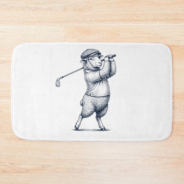 Item preview, Vintage Sheep Playing Golf Golfer Animal Lover designed and sold by TerryConnells.