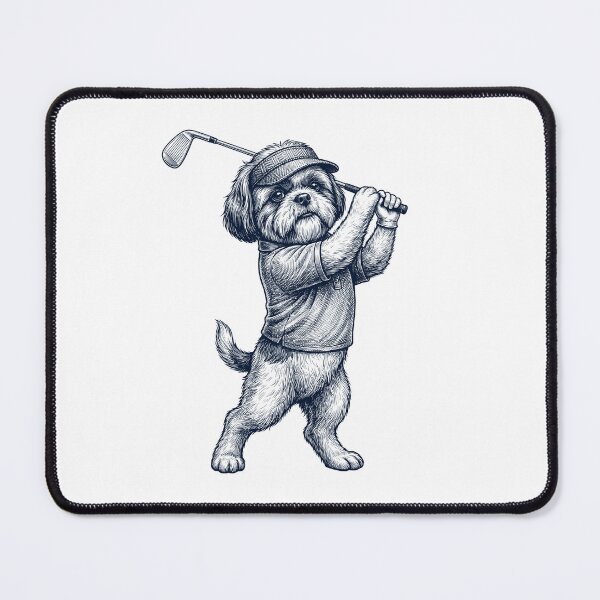Item preview, Vintage Shih Tzu Playing Golf Golfer Dog Lover designed and sold by TerryConnells.
