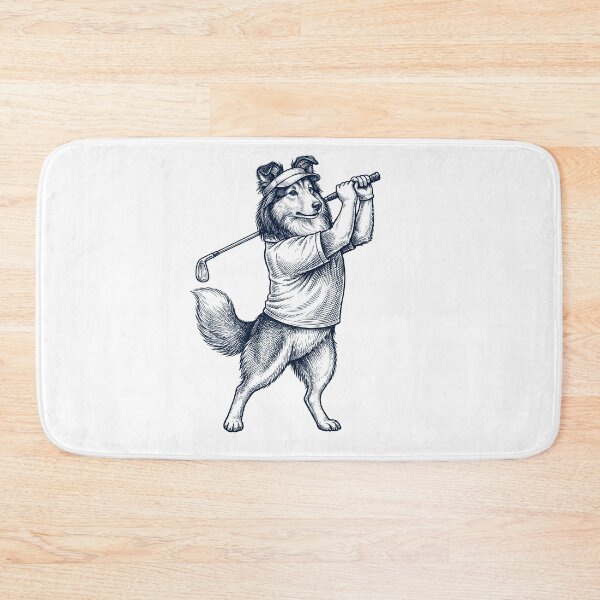 Item preview, Vintage Shetland Sheepdog Playing Golf Golfer Dog Lover designed and sold by TerryConnells.