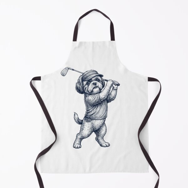 Item preview, Vintage Shih Tzu Playing Golf Golfer Dog Lover designed and sold by TerryConnells.