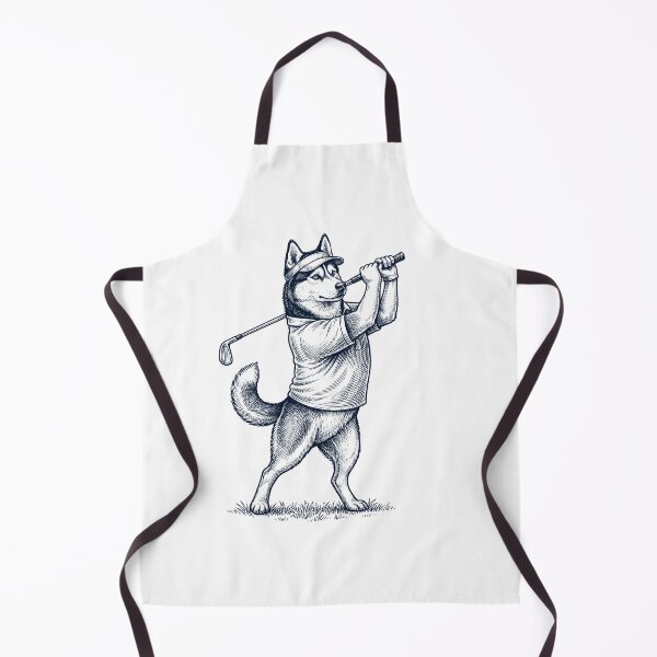 Item preview, Vintage Siberian Husky Playing Golf Golfer Dog Lover designed and sold by TerryConnells.