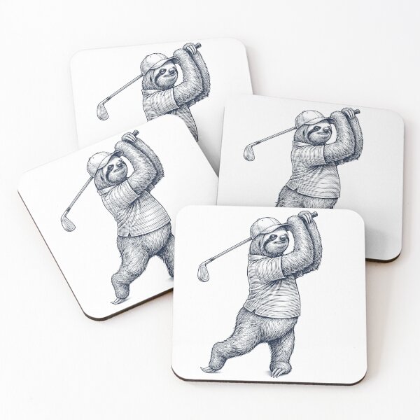 Item preview, Vintage Sloth Playing Golf Golfer Animal Lover designed and sold by TerryConnells.