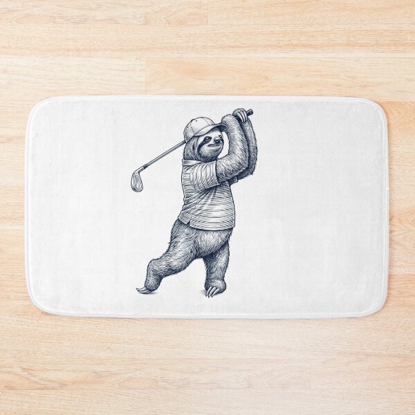 Item preview, Vintage Sloth Playing Golf Golfer Animal Lover designed and sold by TerryConnells.