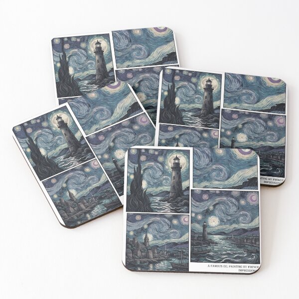 Item preview, 1888 Night Harbor - Claude Monet Impressionist Aesthetic Art designed and sold by RumiRogue.