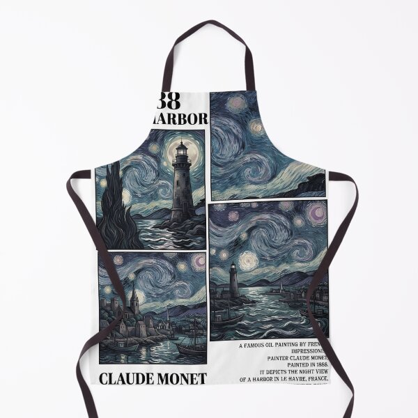 Item preview, 1888 Night Harbor - Claude Monet Impressionist Aesthetic Art designed and sold by RumiRogue.