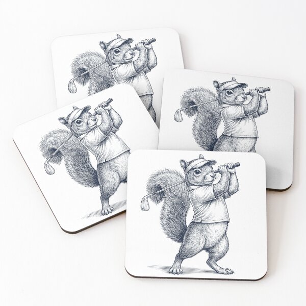 Item preview, Vintage Squirrel Playing Golf Golfer Animal Lover designed and sold by TerryConnells.