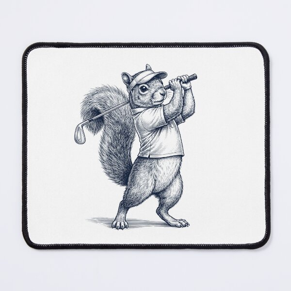 Item preview, Vintage Squirrel Playing Golf Golfer Animal Lover designed and sold by TerryConnells.