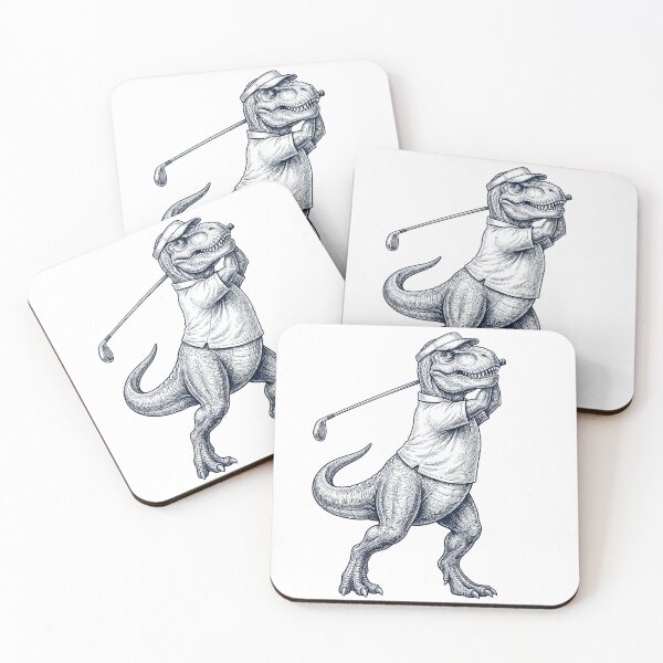 Item preview, Vintage T Rex Dinosaur Playing Golf Golfer Lover designed and sold by TerryConnells.