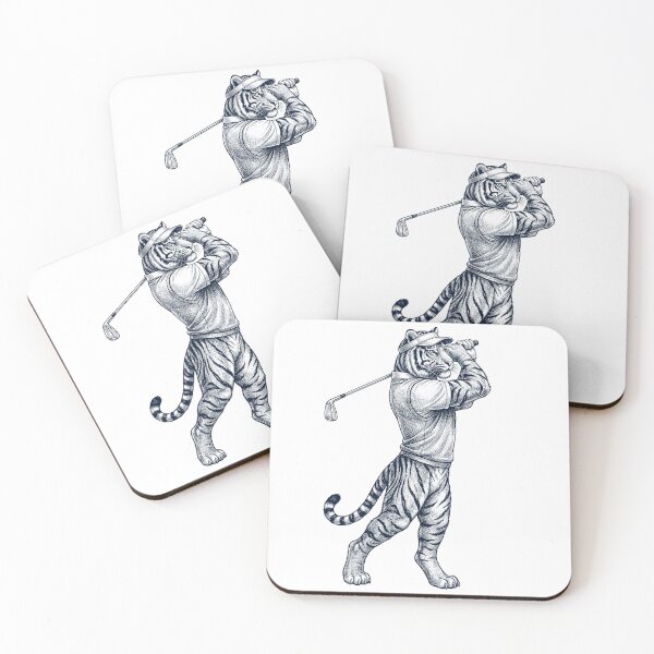 Item preview, Vintage Tiger Playing Golf Golfer Animal Lover designed and sold by TerryConnells.