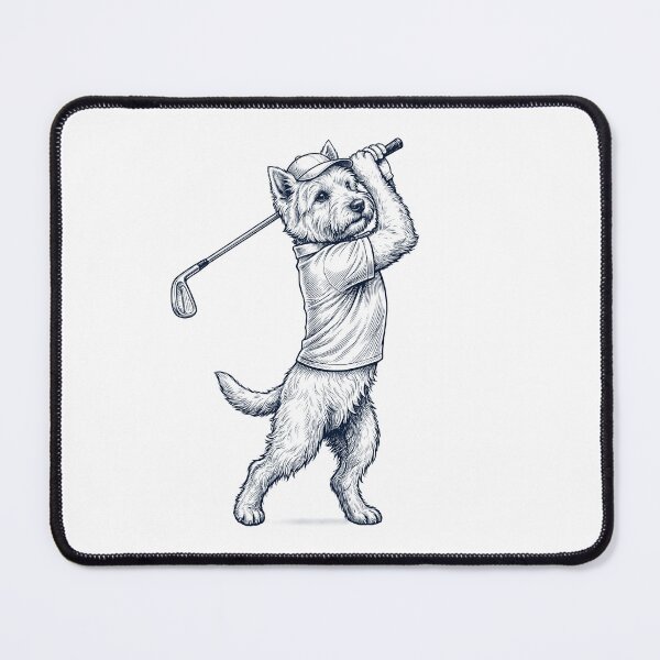 Item preview, Vintage West Highland White Terrier Playing Golf Golfer Dog Lover designed and sold by TerryConnells.