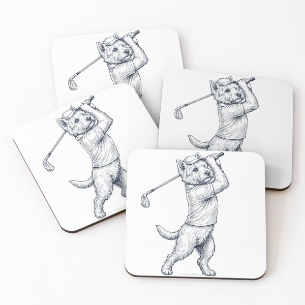 Item preview, Vintage West Highland White Terrier Playing Golf Golfer Dog Lover designed and sold by TerryConnells.